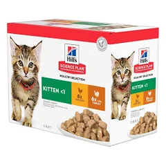 Hill's Science Plan Kitten Multipack Chicken & Turkey guliašo rinkinys kačiukams