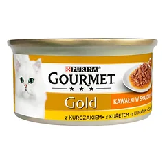 GOURMET Gold Sauce Delights su vištiena, 24 x 85 g drėgnas kačių maistas