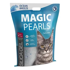 Magic Cat Magic Pearls Ocean Breeze silikoninės smiltys katės tualetui, 16 l — 2 nuotrauka