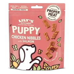Lily's Kitchen Puppy kąsneliai su vištiena ir lašiša, skanėstai šuniukams — 2 nuotrauka