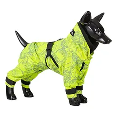 PAIKKA lengvas atspindintis lietaus kombinezonas šunims Rain Suit neon