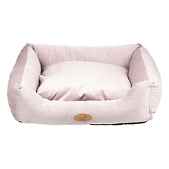 Blovi Bed Velur Love - elegantiška aksominė lova šunims ir katėms, stačiakampė, dulksvos rožinės spalvos