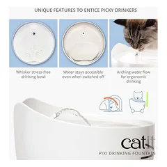 Catit vandens fontanas katėms Pixi, rožinis — 4 nuotrauka