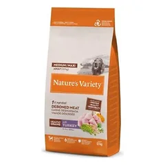 Nature’s Variety Healthy Grain Adult Med/Maxi Turkey visavertis maistas suaugusiems vidutinių ir didelių veislių šunims, su sveikais pilno grūdo produktais ir kalakutiena, 12 kg