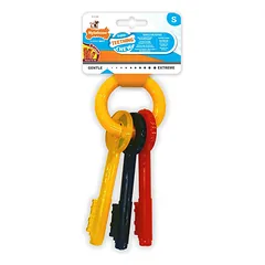 Nylabone Puppy Chew Keys - šunų kramtomasis žaislas su šoninės kvapu, skirtas šuniukams, formos kaip raktai, XS — 3 nuotrauka