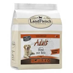 LandFleisch Dog Adult sausas maistas su jautiena ir ryžiais šunims, 2kg — 2 nuotrauka