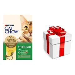 PURINA Cat Chow sterilizuotas vištienos ėdalas 15kg  + STAIGMENA KATEI