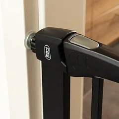 TIAKI juodos šunų tvorelės su 7 cm ilgintuvu, Aukštis 76 cm, plotis 75–82 cm — 3 nuotrauka