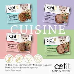 Catit Cuisine paštetas, drėgnas maistas katėms 12 x 95 g — 3 nuotrauka