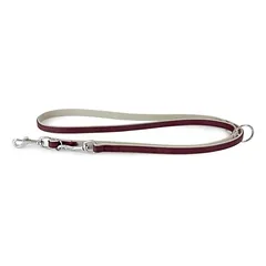 Das Lederband Hunde Führleine Amsterdam Merlot/Grey