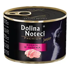 DOLINA NOTECI Premium Junior turtingas kalakutienos maistas kačiukams 185 g