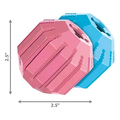 KONG Puppy Activity Ball Small gumos žaislas šuniukams dantų valymui, S — 4 nuotrauka