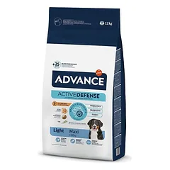 Advance Dog Adult Maxi Light visavertis sausas maistas didelių veislių šunims, linkusiems tukti, 12 kg