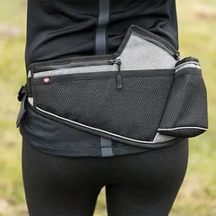 Trixie bėgiojimo diržas su pavadėliu, pilkas/juodas, Diržas: 70–130 cm, pavadėlis: 115–150 cm, 20 mm pločio — 5 nuotrauka