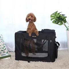 Augintinio transportavimo dėžė 60x40x40 cm juoda — 3 nuotrauka