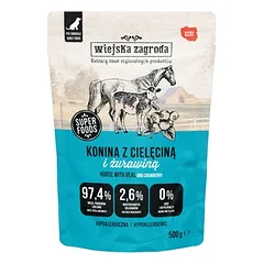 Wiejska Zagroda Dog maišeliai, drėgnas maistas šunims 500 g — 2 nuotrauka