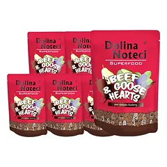 DOLINA NOTECI SUPERFOOD jautiena su žąsies širdimi 10x300g šlapio šunų ėdalo