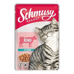 Schmusy Ragout Pouch drėgnas maistas katėms 22x100 g, Huhn in Jelly — 2 nuotrauka