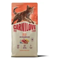 CARNILOVE TRUE FRESH Cat Dry Beef Adult Cat Sterilised sausas maistas katėms 6 kg