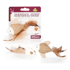 TOMMI Natural Only rinkinys katėms pelė ir žuvis, 4x5 cm nuotrauka