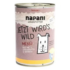 napani Menü Jetzt wird's Wild, drėgnas maistas šunims 400 g