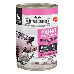 WIEJSKA ZAGRODA Monoproteinų šlapias šunų maistas 6x400 g
