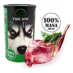 FINE DOG 100% konservas šunims su elniena 1200g
