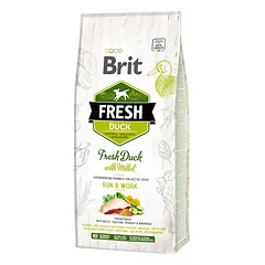 Brit Fresh Duck with Millet Active Run&Work sausas pašaras šunims, 12 kg parduotuvėje ramiosblusos.lt