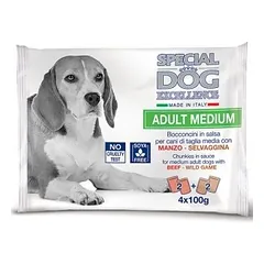 Special Dog Excellence Pouches Medium Adult su jautiena ir medžiojamojo žvėrienos mėsa, 4×100 g