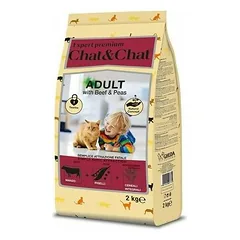 Chat&Chat Cat Expert Premium Adult Gourmand su jautiena, sausas maistas katėms 2 kg — 2 nuotrauka