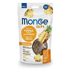 Monge Cat Gift Meat Minis Fussy Cat Adult Rich in Fresh Pork with Pineapple 50 g