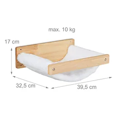 Sieninis kačių hamakas-guolis Relaxdays 10050960.0, 39,5 × 17 × 32,5 cm — 4 nuotrauka