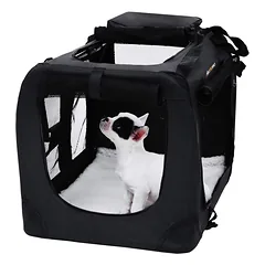 Augintinio transportavimo dėžė 60x40x40 cm juoda — 2 nuotrauka