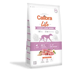 CALIBRA Dog Life Junior Large Breed Lamb sausas maistas jauniems didelių veislių šunims su ėriena,  2,5 kg