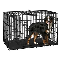 Hundebox Tiertransportbox mit Ausziehbaren Bodenwanne Griff und 2 Türen