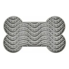 Flamingo LICK PAD YUMMEE SILICONE BONE GREY L 29,8CM — 2 nuotrauka