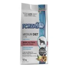 Forza10 Medium Diet Low Grain with Pork and Potato dietinis, sausas maistas šunims, su maisto netoleravimu ir alergijomis, 12 kg
