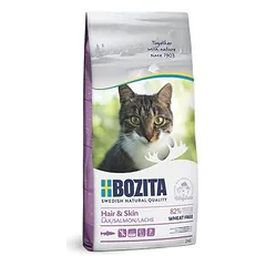 Bozita Hair & Skin Wheat free su lašiša, sausas maistas katėms