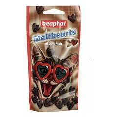 Vitamīnizēta papildbarība : Beaphar Malt Hearts, 150gab.
