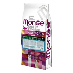 Monge Breeder BWild Grain Free Sterilised su tunu ir žirneliais, sausas maistas katėms 10 kg