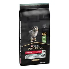 Purina Pro Plan Medium Puppy Sausas pašaras vidutinių veislių šuniukams, turintiems jautrią virškinimo sistemą, su ėriena, 12 kg