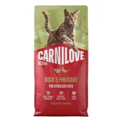 Carnilove Active sausas pašaras su antiena ir fazaniena sterilizuotoms katėms