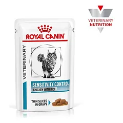 Royal Canin VHN Cat Sensitivity Control Chicken With Rice Gravy konservai katėms