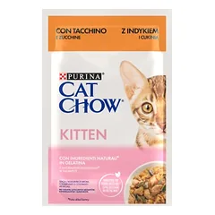 CAT CHOW Kačiukų ėdalas su kalakutiena ir cukinija drebučiuose 85g