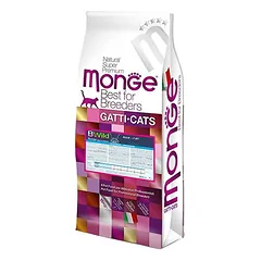 Monge BWild Cat Anchovies sausas maistas suaugusiems katėms su ančiuviais, 10 kg