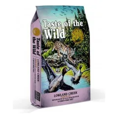 Taste of the Wild Lowland Creek sausas maistas su kepinta putpeliena ir antiena katėms - Pet24
