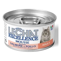 Lechat Excellence Mousse Adult Salmon And Chicken konservai suaugusiems katėms, musas su lašiša ir vištiena, 85 g
