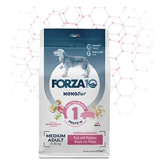 FORZA10 Medium Adult Diet su kiauliena ir bulvėmis