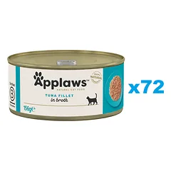 APPLAWS Cat Adult Tuna Fillet in Broth tuno filė sultinyje 72x156 g