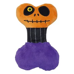 Beeztees Helovino žaislas šunims kaulas iš pliušo, oranžinis/violetinis